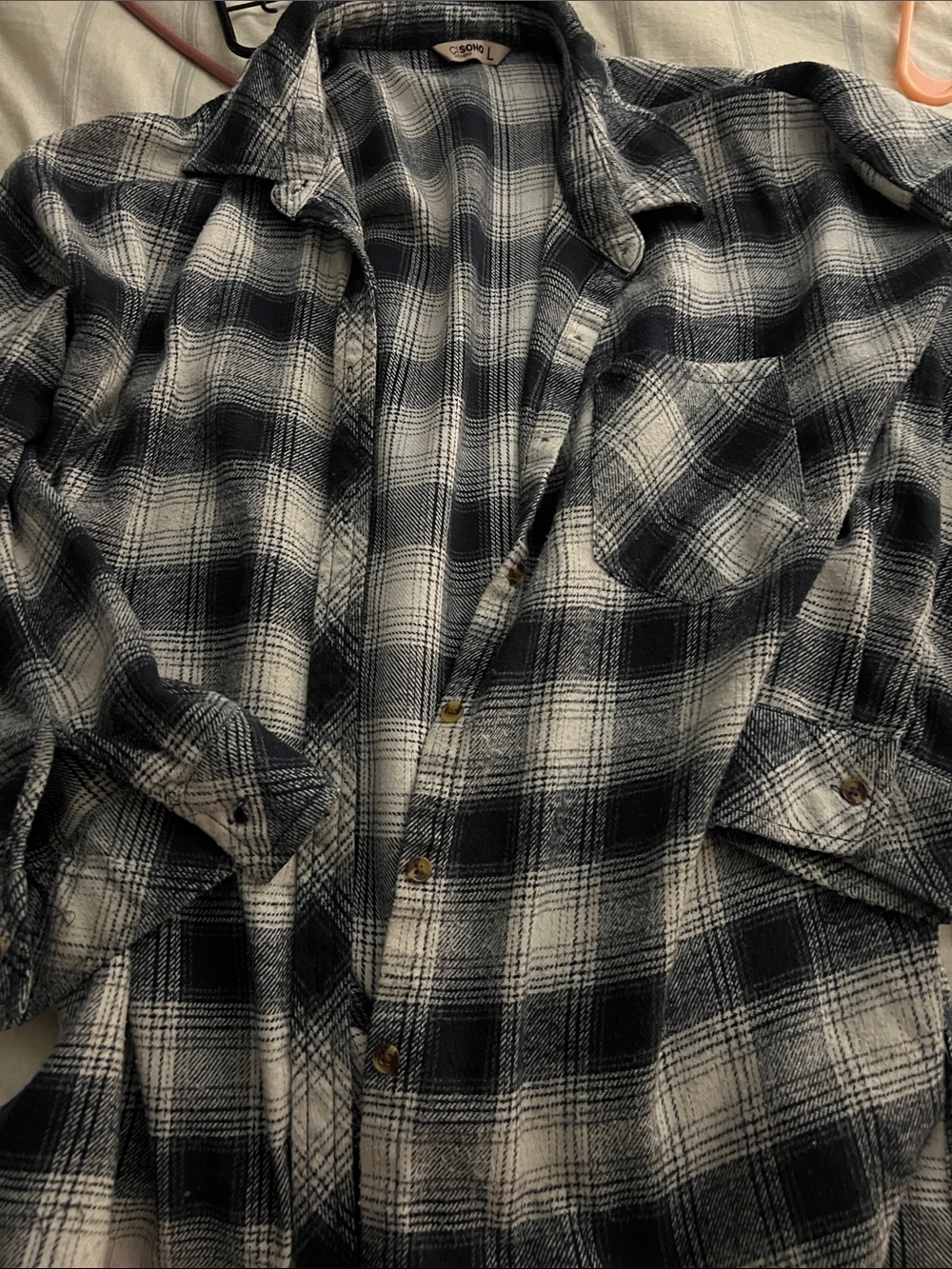 5/$10 item Ci Sono Black & White Plaid Button-Down Shirt